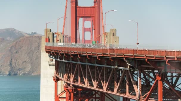 San Francisco Golden Gate Bridge Highway Traffic South Daytime California — Video Stock