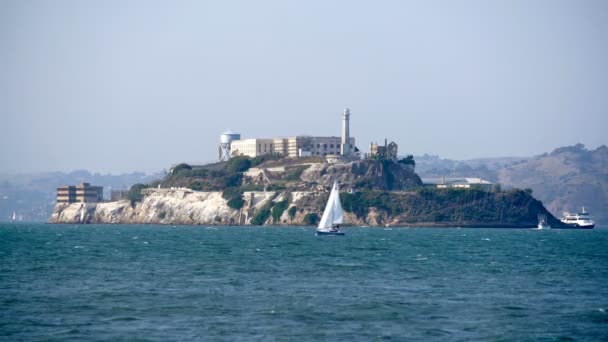 Dzień Wyspy San Francisco Alcatraz Kalifornia Usa — Wideo stockowe