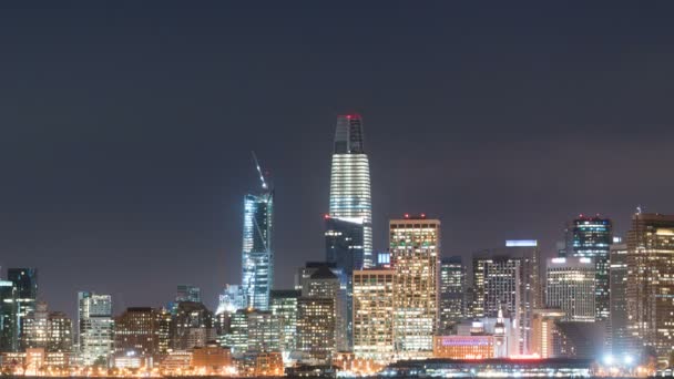 San Francisco Skyline Treasure Island Time Lapse California Usa — 图库视频影像