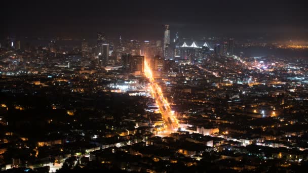 San Francisco Skyline Twin Peaks Time Lapse California Usa — Stock video