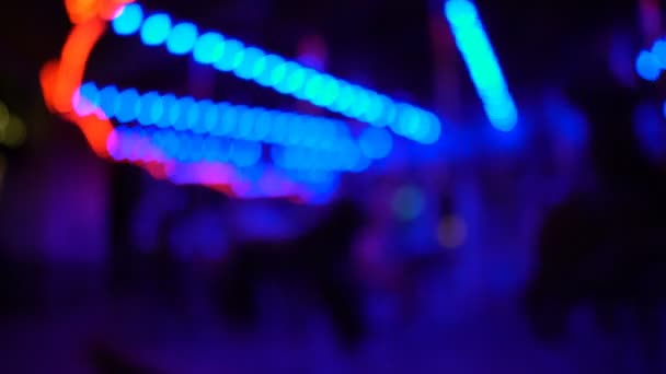 Merry Illuminated Lights Soft Focus — Stock Video