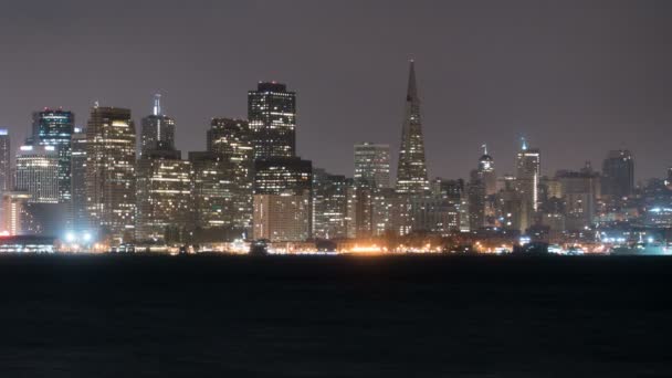 San Francisco Skyline Desde Treasure Island Time Lapse California Usa — Vídeo de stock