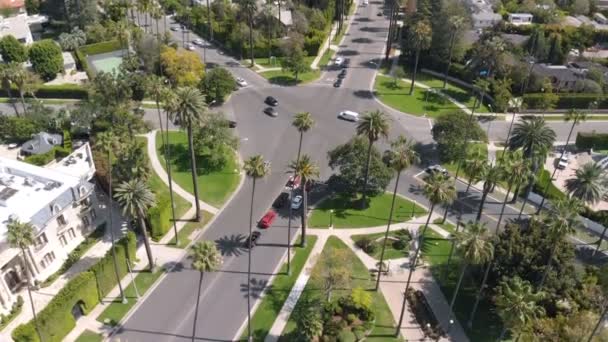 Aerial Establish Shot Beverly Hills Tilt California Stany Zjednoczone — Wideo stockowe