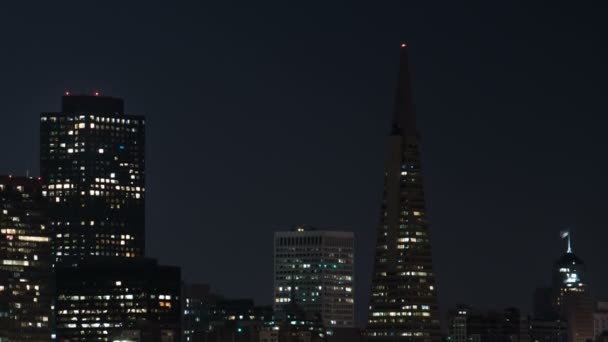 Ουρανοξύστες Του Σαν Φρανσίσκο Ουρανοξύστες Skyline Time Lapse Tilt Καλιφόρνια — Αρχείο Βίντεο