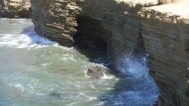 San Diego Cabrillo National Monument Tide Pools Point Loma Sea — Vídeo de Stock