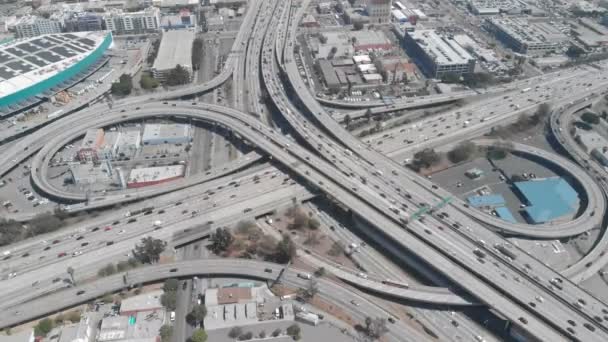 เวลาทางอากาศ Lapse Freeway Interchange การจราจร Hyperlapse แคล ฟอร สหร ฐอเมร — วีดีโอสต็อก