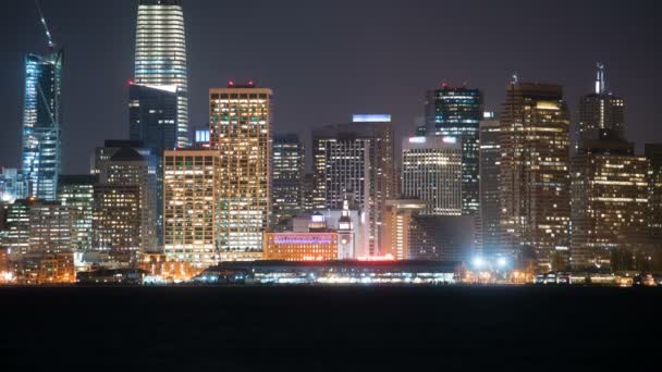 San Francisco Skyline Treasure Island Time Lapse California Usa — 图库视频影像