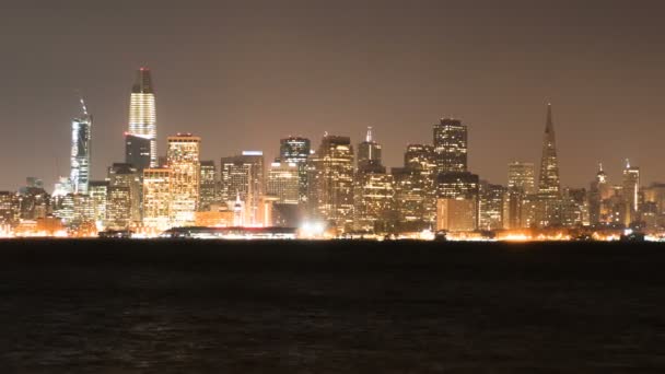 San Francisco Skyline Panning Treasure Island Time Lapse Pan Right — 图库视频影像