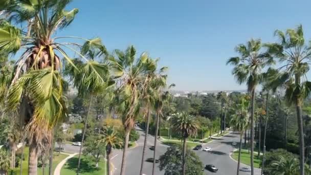 Аэросъемка Лос Анджелеса Беверли Хиллз Поднимает Калифорнию — стоковое видео