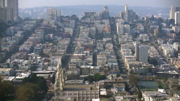 San Francisco Aerial Cityscape Downtown Buildings California Usa — Vídeo de stock