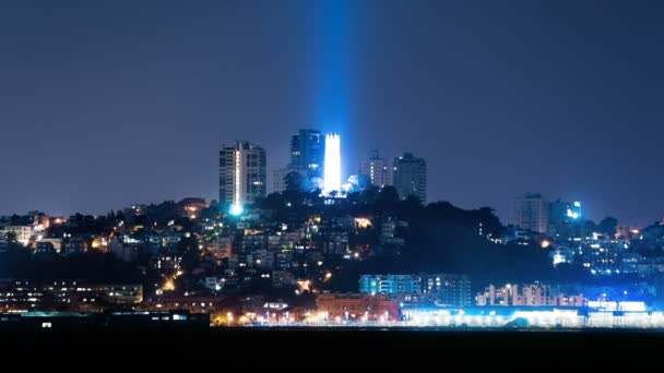 San Francisco Skyline Coit Tower Time Lapse Tilt Καλιφόρνια Ηπα — Αρχείο Βίντεο
