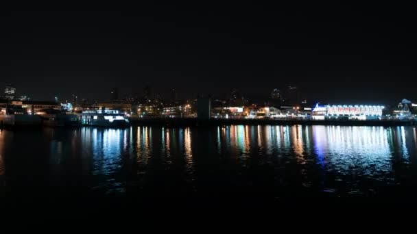 San Francisco Skyline Alkaen Fishermans Wharf Time Lapse California Yhdysvallat — kuvapankkivideo