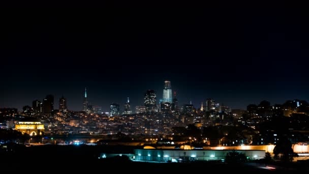 San Francisco Skyline Crissy Field Time California Usa — стоковое видео