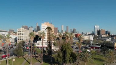 MacArthur Park 'tan Los Angeles Hava Çekimi Sağ Kaliforniya ABD