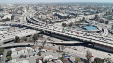 Los Angeles Şehirlerarası Otoyol 10 ve 110 Otoyol Trafik Kaliforniya ABD