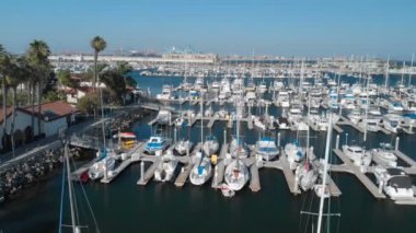 Aerial Cabrillo Marina and Port of Los Angeles California USA