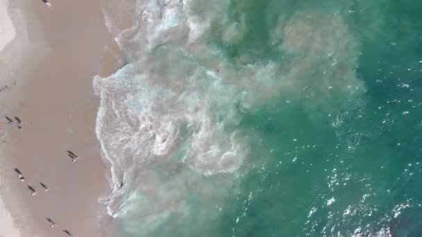 Luchtfoto Boven Uitzicht Laguna Beach California Forward — Stockvideo