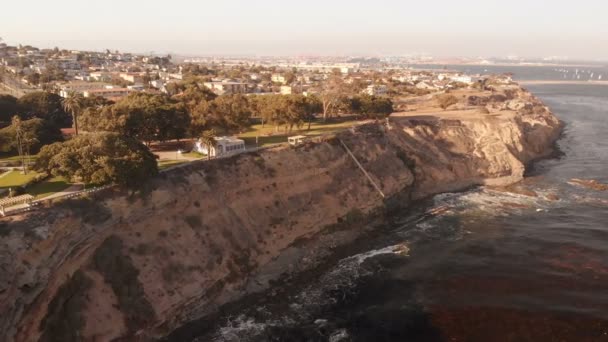 Aerial Shot Coastal San Pedro Port Los Angeles Rotate Right — Stock video