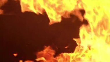 Görkemli Ateş Patlaması Yavaş Hareket 240 fps