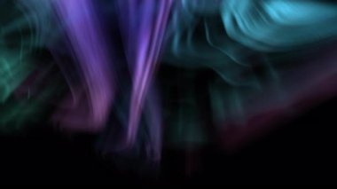 Kuzey Işıkları Animasyon Mor ve Yeşil Döngü