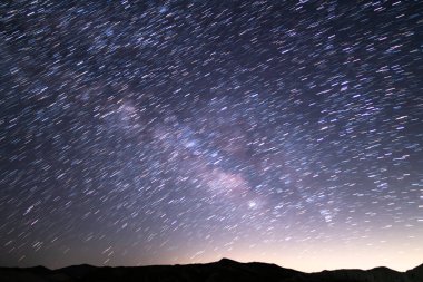 Star Trails at 24mm in South Sky Above Canyon Astrophotography in California USA
