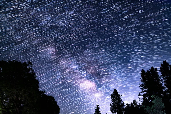 Star Trails Stargazing at 24mm in Southeast Sky Above Palomar Mountain San Diego Astrophotography in California USA
