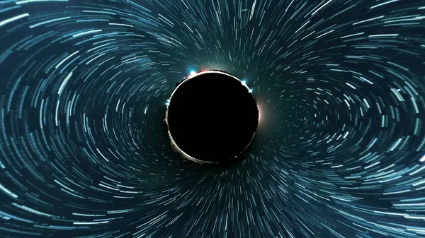 Star Trails of The Vortex VR 360 Tiny Planet Effect Universe Small Astrophotography Night Sky