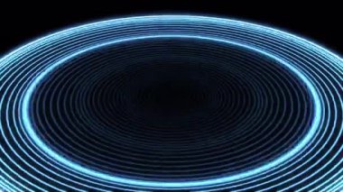 3D Daire Çizgisi X60 Derece L Mavi Canlandırma Döngüsü