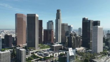 Los Angeles Şehir Merkezi Hava Kuvvetleri Kuzeybatı 'dan Gökdelenler Çekti