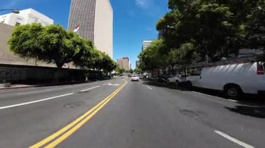 Los Angeles Wilshire Bulvarı Doğu Kore Kasaba 08 Önü Normandie Bulvarı Kaliforniya plakalı araç