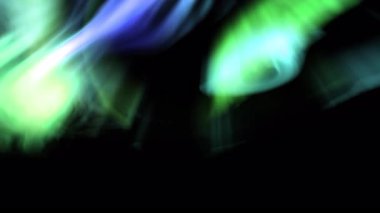 Göksel Parıltı Kuzey Işıkları Animasyon Yeşil