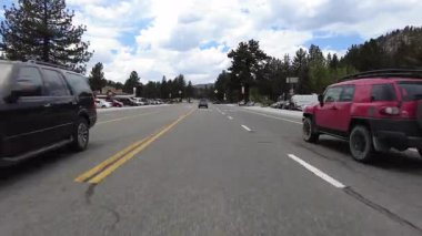 Mamut Gölü CIty sürücü plakası 02 Front View Sierra Nevada California Dağı ABD