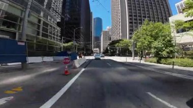 San Francisco Merkez Finans Bölgesi Beale St Southbound 01 Arka Manzara Mission St Driving Plate