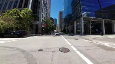 San Francisco Şehir Merkezi Finans Bölgesi Beale St Southbound 02 Arka Manzara Howard St Driving Plate