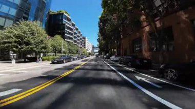 San Francisco Şehir Merkezi Finans Bölgesi Beale St Southbound 03 Folsom St Driving Plate 'de Ön Manzara