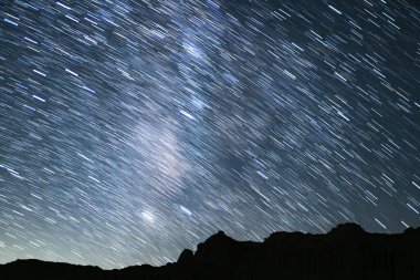 Star Trails at 50mm in Southwest Sky Above Canyon Astrophotography in California USA