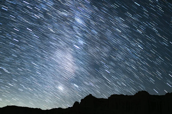 Star Trails at 50mm in Southwest Sky Above Canyon Astrophotography in California USA
