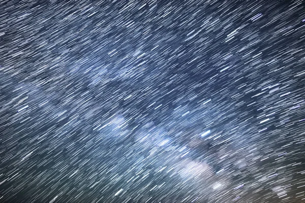 Star Trails of Milky Way Galaxy in South Starry Sky at 24mm Astrophotography in California USA