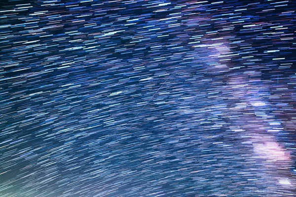 Star Trails of Milky Way Galaxy in Southeast Sky Above Los Padres Forest Astrophotography in California USA