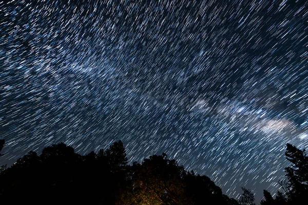 Star Trails of Summer at 15mm Above Palomar Mountain San Diego Astrophotography Night Sky in California USA