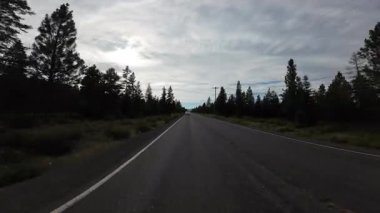 American Northwest Kırsal Orman Yolu 03 Arka Manzara Odessa Sürücü Plakası Oregon ABD