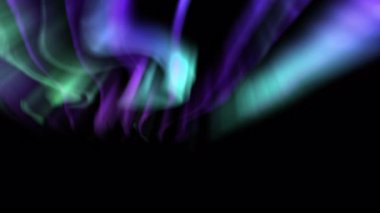 Gökyüzü Kuzey Işıkları Animasyon Mor ve Yeşil Döngü