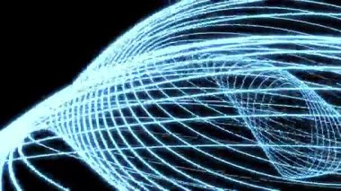 3B Streamline Spirograph Mavi VJ Döngü 02 Canlandırma Arkaplanı