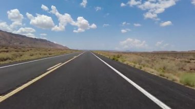 Büyük Kanyon Çöl Manzarası 'ndan Hiperlapse Sürüşü Batı Sınırı 01 Önü Küçük Colorado Nehri Boğazı