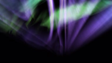 Aurora Canlı Güzellik Mor ve Yeşil Döngü Canlandırması