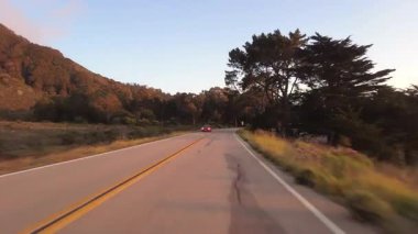 Big Sur Pasifik Sahil Otoyolu 5 Big Creek Köprüsü 'nden Cape San Martin 14 Front View Çok Kameralı California plakalı ABD