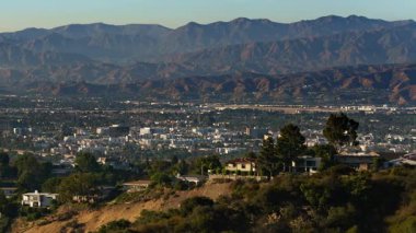 San Fernando Vadisi Pan L Burbank Studio City Sunset Time Lapse Los Angeles ABD