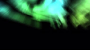 Aurora Göksel Gösterisi Yeşil Döngü Canlandırması