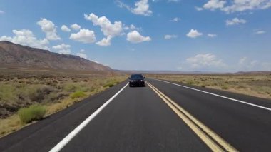 Grand Canyon sürücü plakası Doğu Rim E 17 Arka Manzara LIttle Colorado Nehri Gorge Desert View Dr Arizona USA
