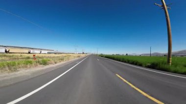 Oregon Otoyolu 39. Güney Klamath Şelalesi Merrill 07 Arka Görüş Sürücü Plakası ABD Ultra Geniş